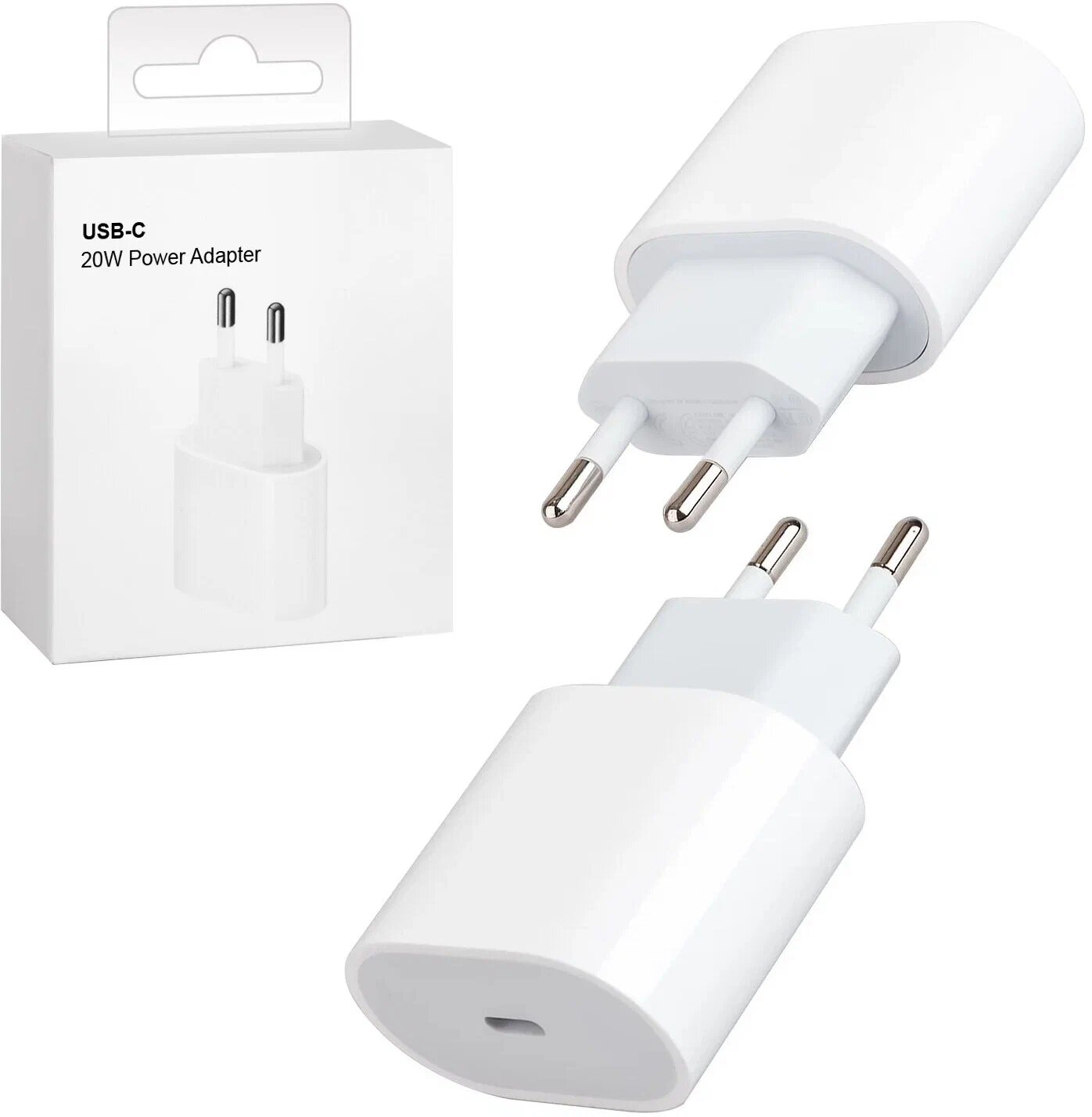 Зарядное устройство USB-C 20W Type-C / быстрая зарядка 20 Вт , белый