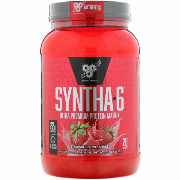 Протеин BSN Syntha-6 (1.32 кг) клубничный коктейль