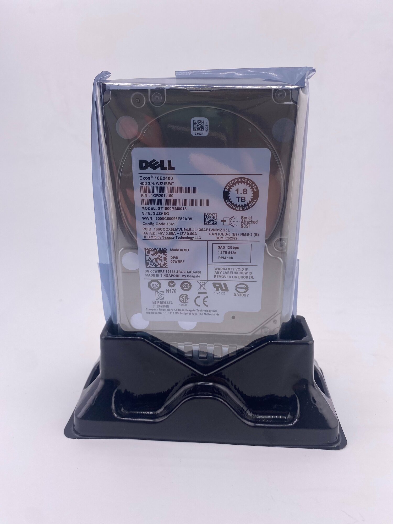 Жесткий диск Dell 1.2TB SAS 12Gbps 512n 10k 2.5" Hot-plug Hard Drive, 3.5" 401-ABDE, 00WRRF, 1GR201-157, ST1800MM0018