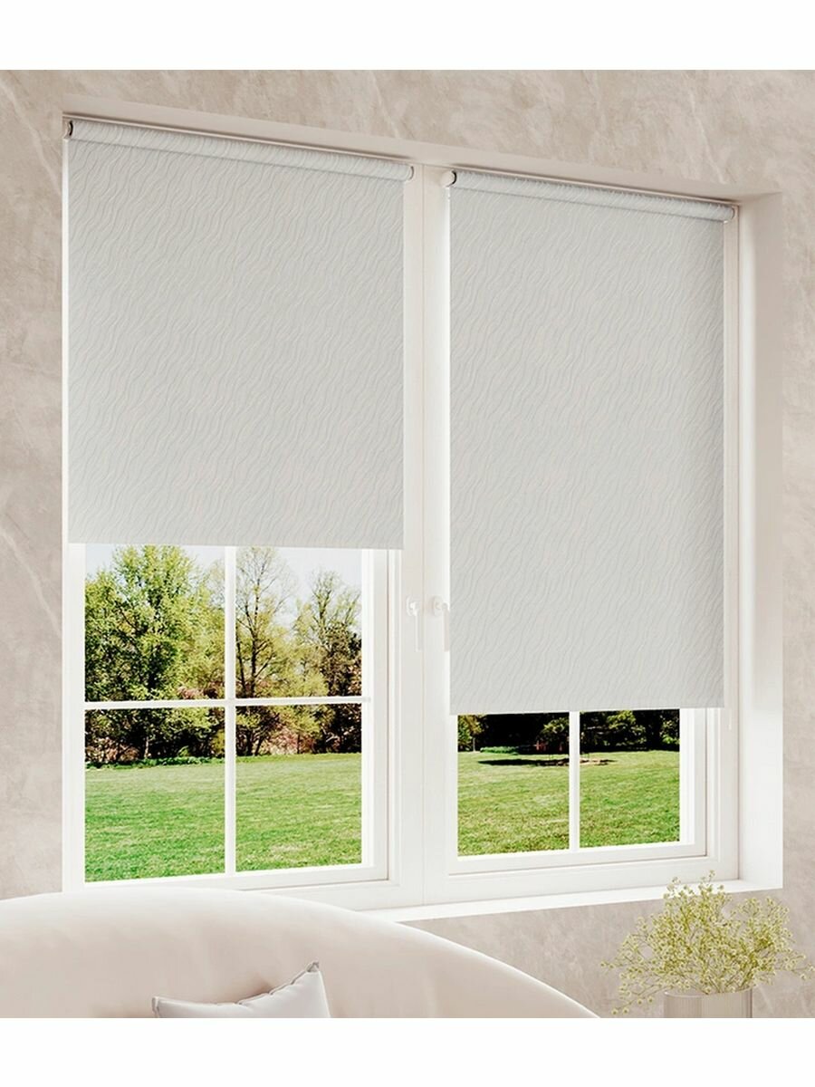 Рулонные шторы на окна не блэкаут 66 см серый