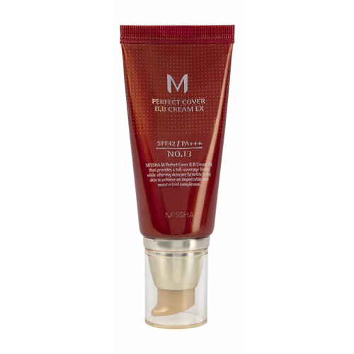 MISSHA M Perfect Cover BB Cream Тональный крем EX SPF 42/PA+++, 50 мл, 13 Bright Beige тональный bb крем spf42 pa missha perfect coverage bb cream 20 мл