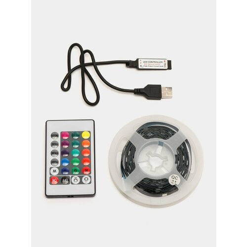 Светодиодная лента с пультом подсветка многоцветная 5 метров 1318₽