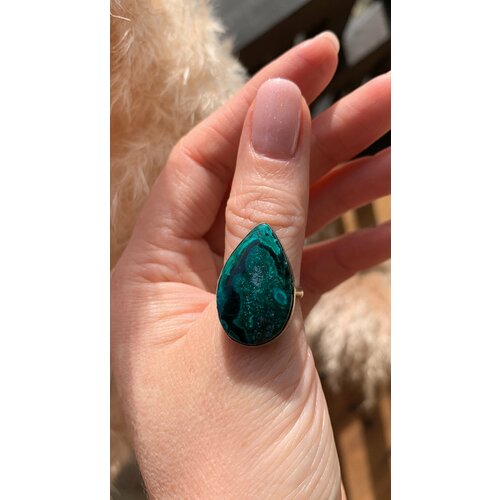 фото Кольцо true stones, тагилит, размер 18, зеленый