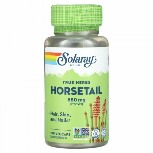 Solaray, True Herbs, Horsetail, 440 mg, 100 VegCaps