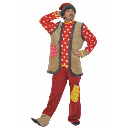 Взрослый костюм Емеля (52-54) взрослый костюм красноармеец 12218 52 54