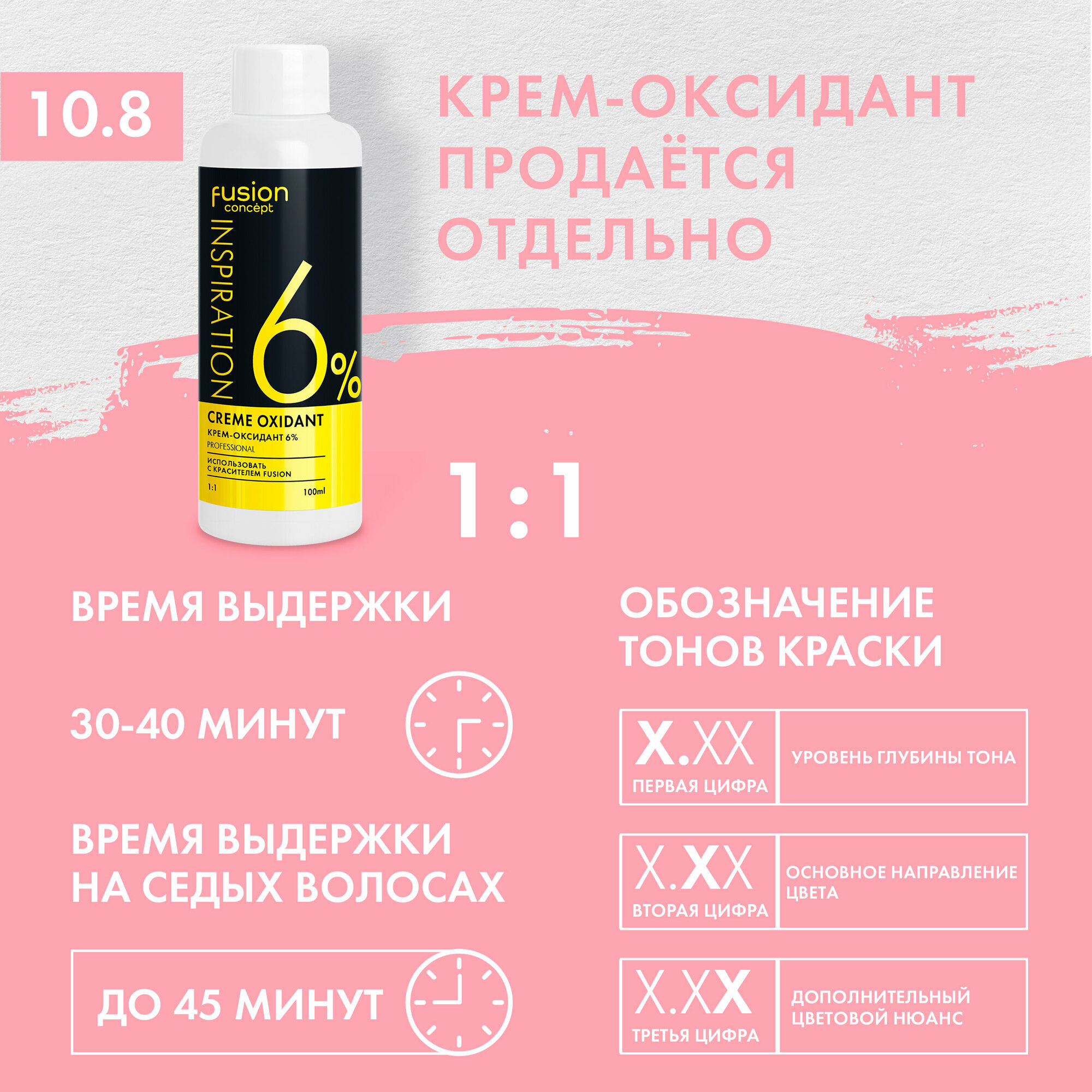 Крем-краска стойкая для волос Concept Fusion 10.8 Fusion Клубничный блонд Strawberry Blond, 100 мл - фото №3