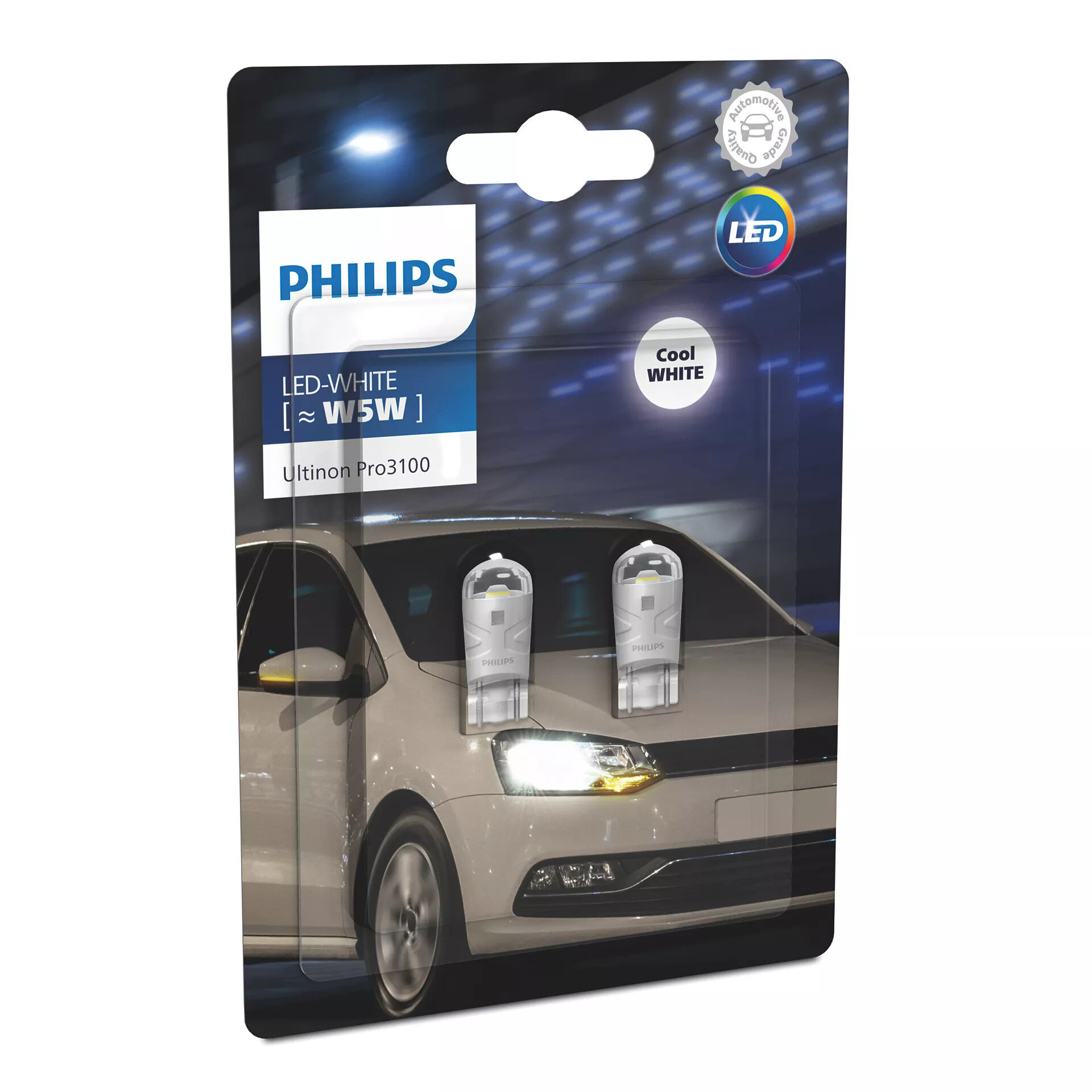 фото Светодиодные лампы Philips LED W5W (T10) 6500K, холодный белый, (2 шт.)