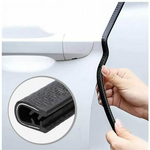 Защита кромки дверей для Skoda Octavia A7 с металлической вставкой черный 2000₽