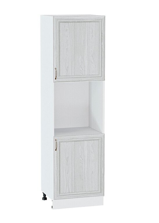 Кухонный шкаф-пенал под технику Шале White Dreamline / Белый, ширина 60 см, высота 214 см