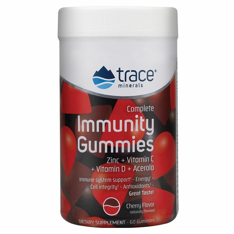 TRACE minerals Immunity Gummies Cherry / Комплекс витаминов для поддержания иммунитета в виде жевательных конфет(60 жев. табл)