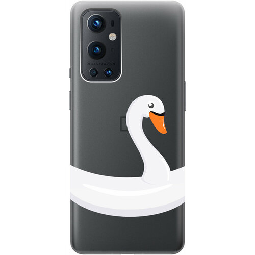 Силиконовый чехол на OnePlus 9 Pro, ВанПлюс 9 Про с 3D принтом Swan Swim Ring прозрачный силиконовый чехол на oneplus 9 ванплюс 9 с 3d принтом duck swim ring прозрачный