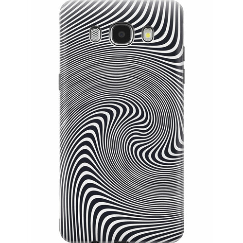 Силиконовый чехол на Samsung Galaxy J5 (2016), Самсунг Джей 5 2016 с эффектом блеска Черно-белая иллюзия чехол книжка на samsung galaxy j5 2016 самсунг джей 5 2016 c принтом черно белая иллюзия черный