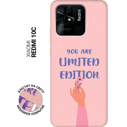 Силиконовый чехол на Xiaomi Redmi 10C, Сяоми Редми 10С Silky Touch Premium с принтом Limited Edition розовый силиконовый чехол на xiaomi redmi 10c сяоми редми 10с silky touch premium с принтом heart розовый