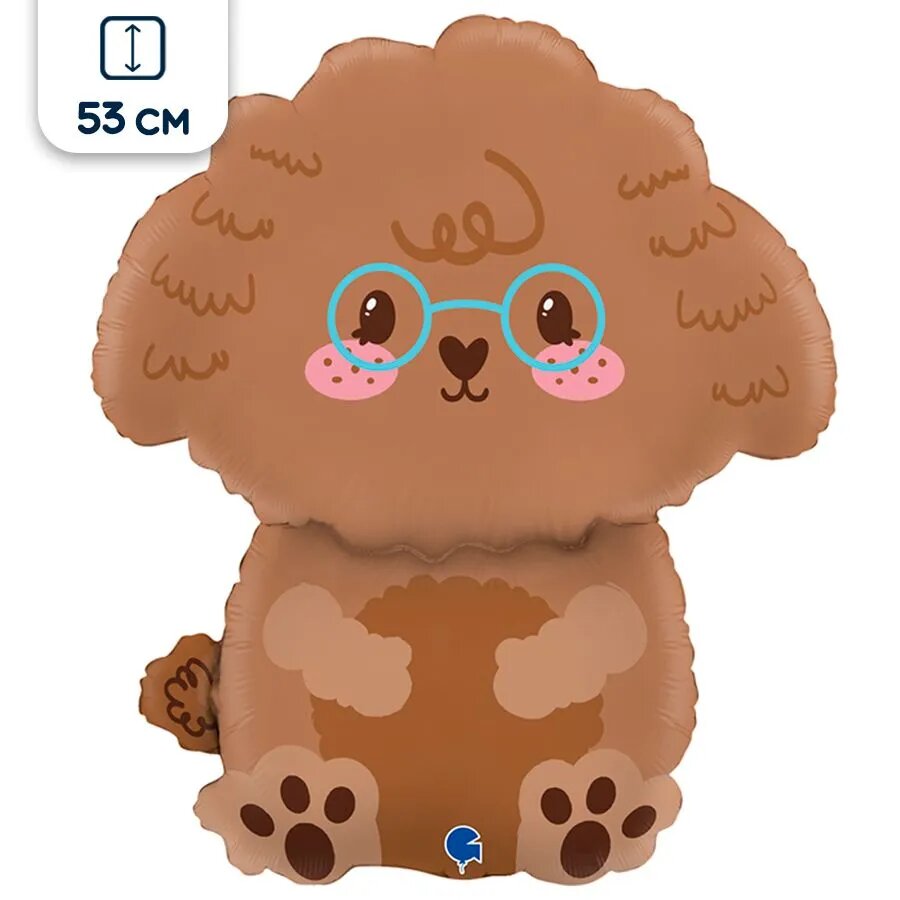 Воздушный шар собачка Пудель, 53 см