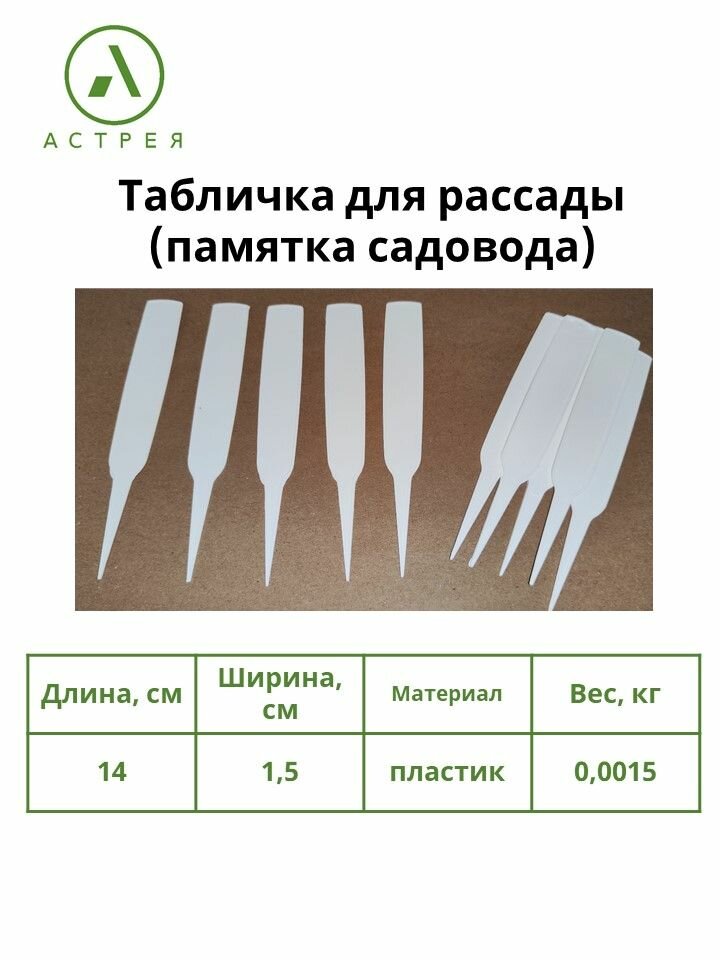 Таблички для рассады 14 см (комплект 10 шт.)