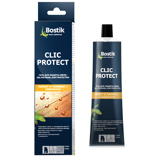 Гель bostik clic protect 125мл, для герметизации стыков ламината и паркета, арт.020181