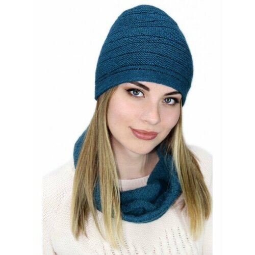 фото Шапка lemmex комплект "элая" стойка-хомут, размер 57-58, зеленый