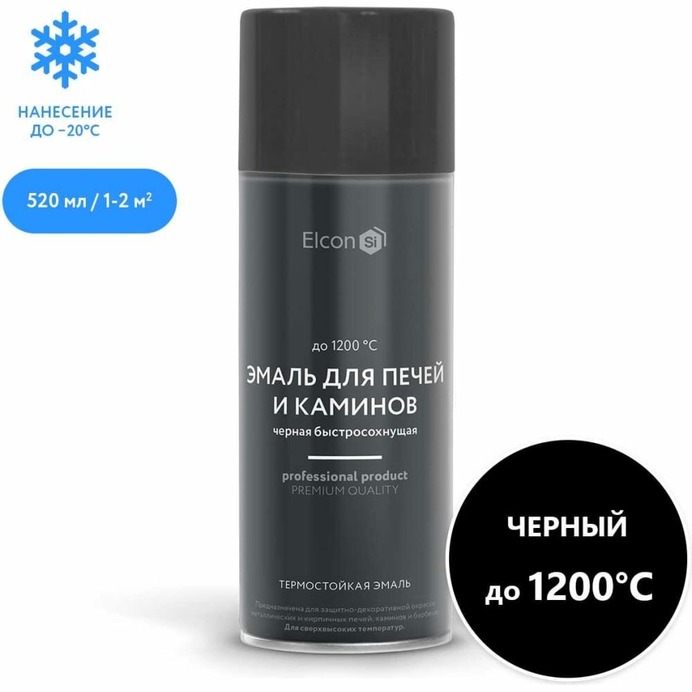 фото Термостойкая эмаль для печей и каминов Elcon max therm