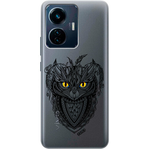 Силиконовый чехол на Vivo T1 / Виво Т1 с 3D принтом Grand Owl прозрачный силиконовый чехол на vivo t1 виво т1 с 3d принтом grand bull прозрачный