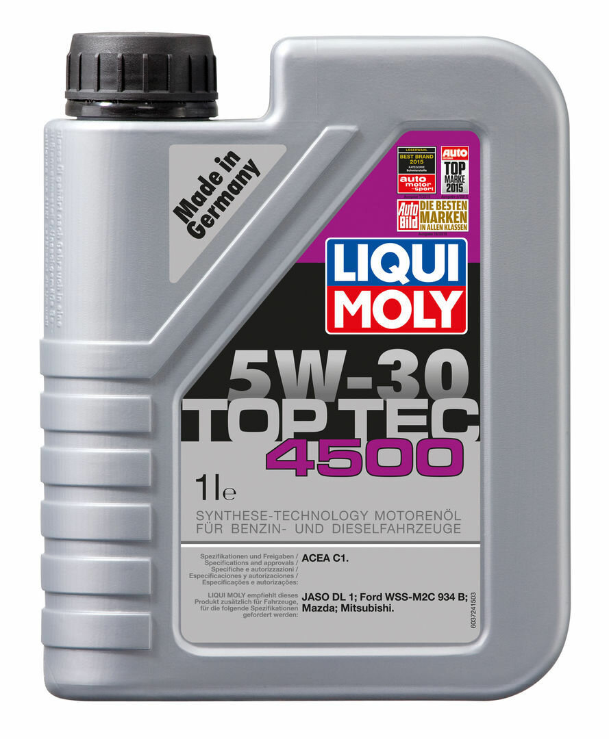 Моторное масло Liqui MolyTop Tec 4500 5W30 синтетическое 1л