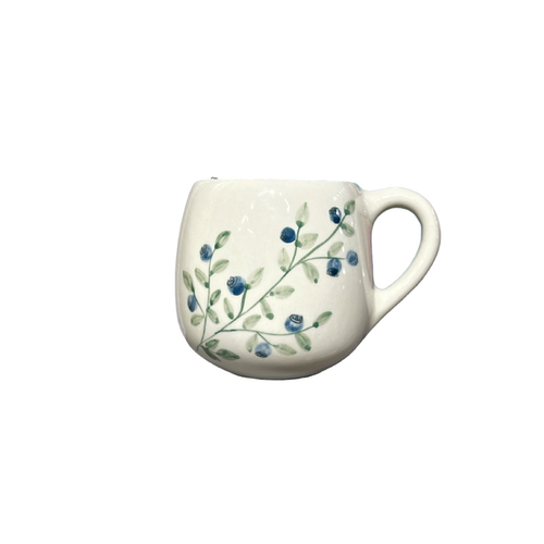 Кружка ручной работы круглая Черника керамика 350 мл 4916₽