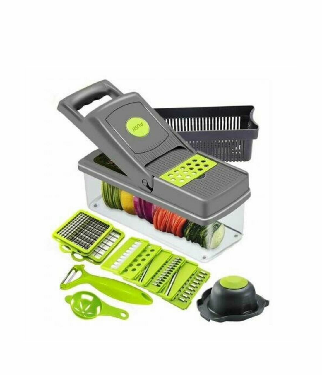 Овощерезка Veggie Slicer слайсер с контейнером 14 в 1