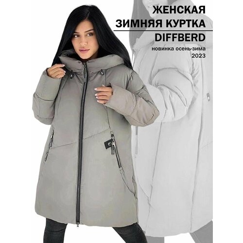 фото Куртка diffberd, размер 60, бежевый