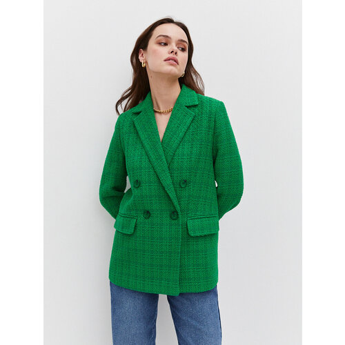 Пиджак TO BE ONE, размер 46, зеленый пиджак to be one размер 46 белый оранжевый