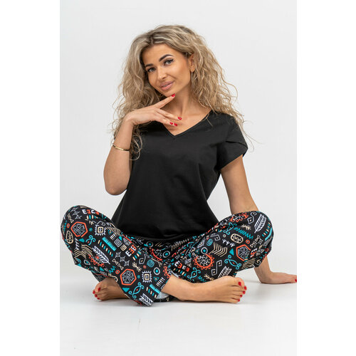 фото Футболка натали, размер 48, черный