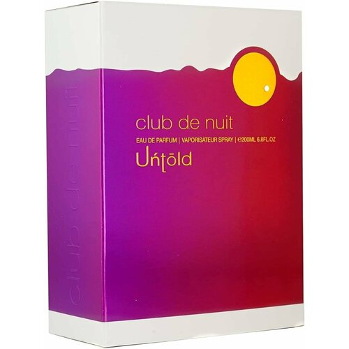 ARMAF Парфюмерная вода Club De Nuit Untold 200 мл дезодорант armaf club de nuit woman 75 г