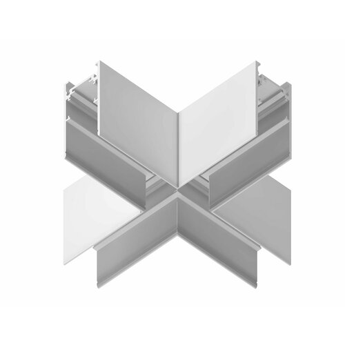 Коннектор X-образный для накладного магнитного шинопровода 170*170*53.7, белый