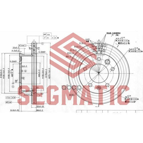 Диск Тор. Пер. Mercedes-Benz Sprinter (901/ 902/903/904) 95-06, Vw Lcv Lt 28-46 96- SEGMATIC арт. SBD30093031