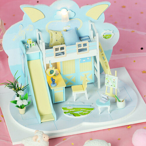 Румбокс Know Me Милая детская комната с горкой, конструктор с подсветкой - KMP-1004