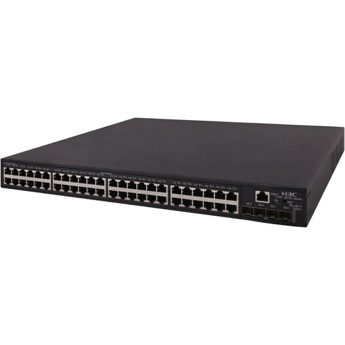 Коммутатор H3C S5130S-52S-PWR-EI L2 Switch 48*10/100/1000BASE-T PoE+ (AC 370W, DC 740W) + 4*10G SFP+ Ports