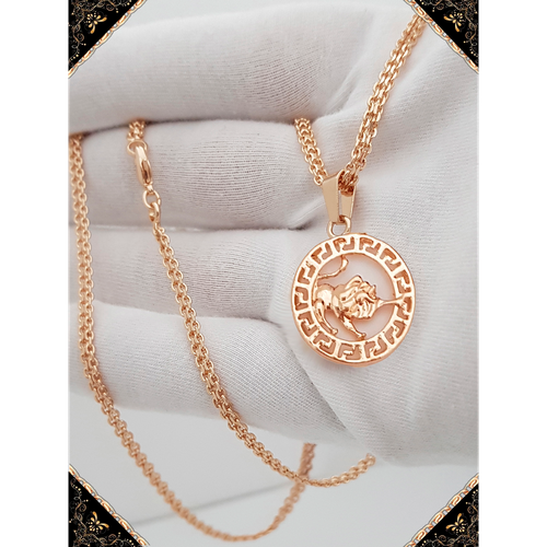 Комплект украшений, длина 60 см, золотистый