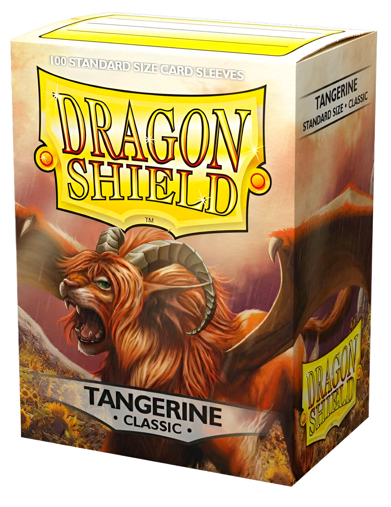Протекторы Dragon Shield Tangerine Classic 64x89 мм, глянцевые, 100 шт. для карт MTG, Pokemon