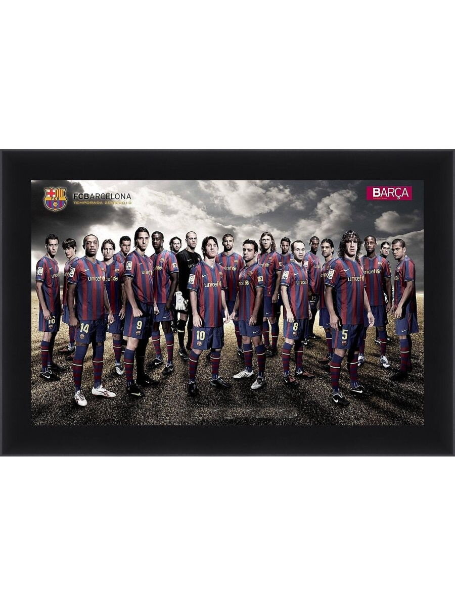 Плакат постер на бумаге ФК Барселона. FC Barcelona. Размер 21 х 30 см