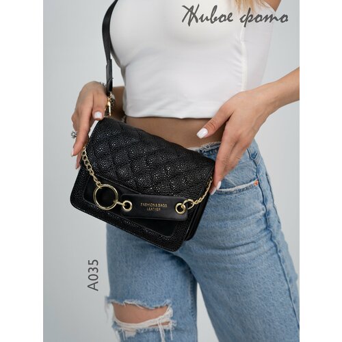 фото Сумка , фактура зернистая, черный style for you