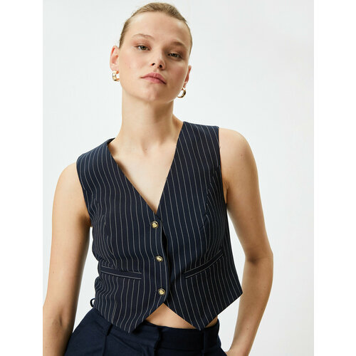 фото Жилет koton, размер 34, синий