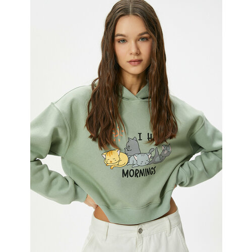 фото Худи koton, размер l, зеленый