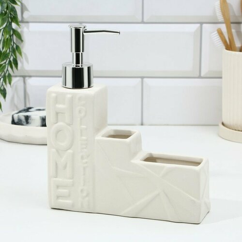 Дозатор для жидкого мыла белый 16 х 12 х 4 см 1820₽