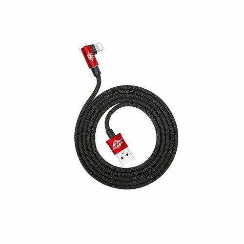 кабель usb lightinhg 1m 2a mvp elbow угловой baseus синий Кабель Baseus, MVP Elbow Type, Lightning - USB, 2 А, 1 м, угловой, красный