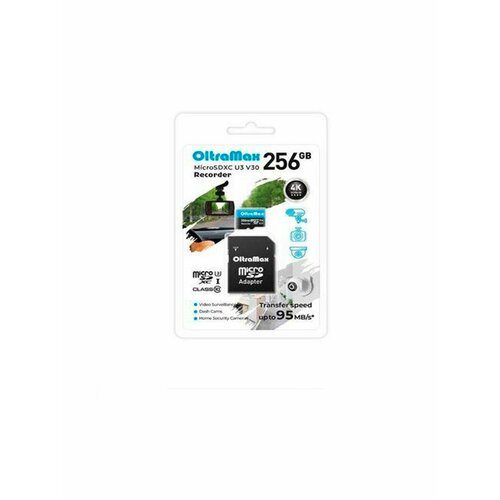 Карта памяти MICROSDXC 256GB CLASS 10 + адаптер (SD 95 MB/S)