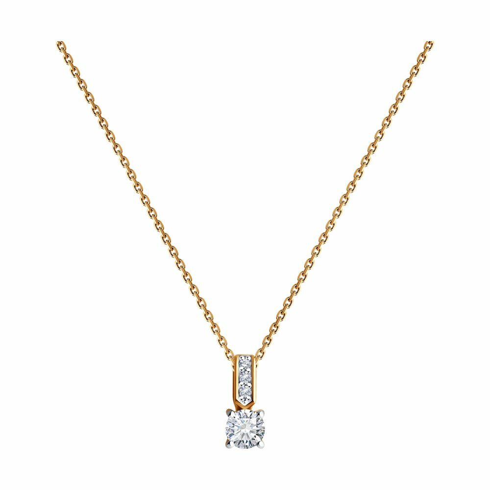 Колье Diamant из золота с бриллиантами 51-270-02459-1, размер 38\40\42 см