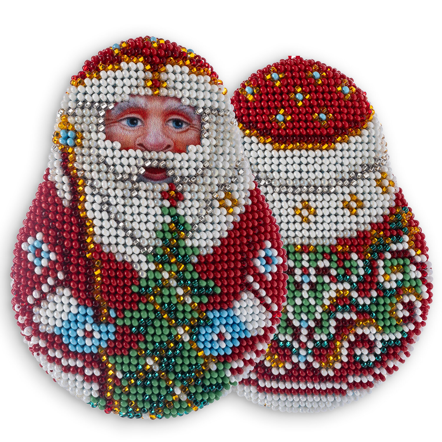 Набор для вышивания бисером, Радуга бисера, В-545, Дед Мороз, 10Х8