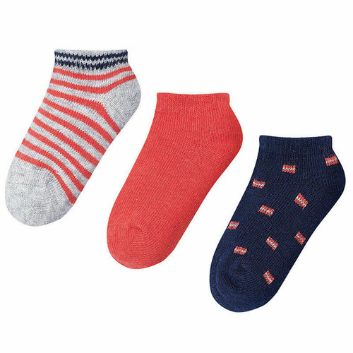 фото Носки mayoral 3 пары, размер 19-22 (12 мес), серый, синий