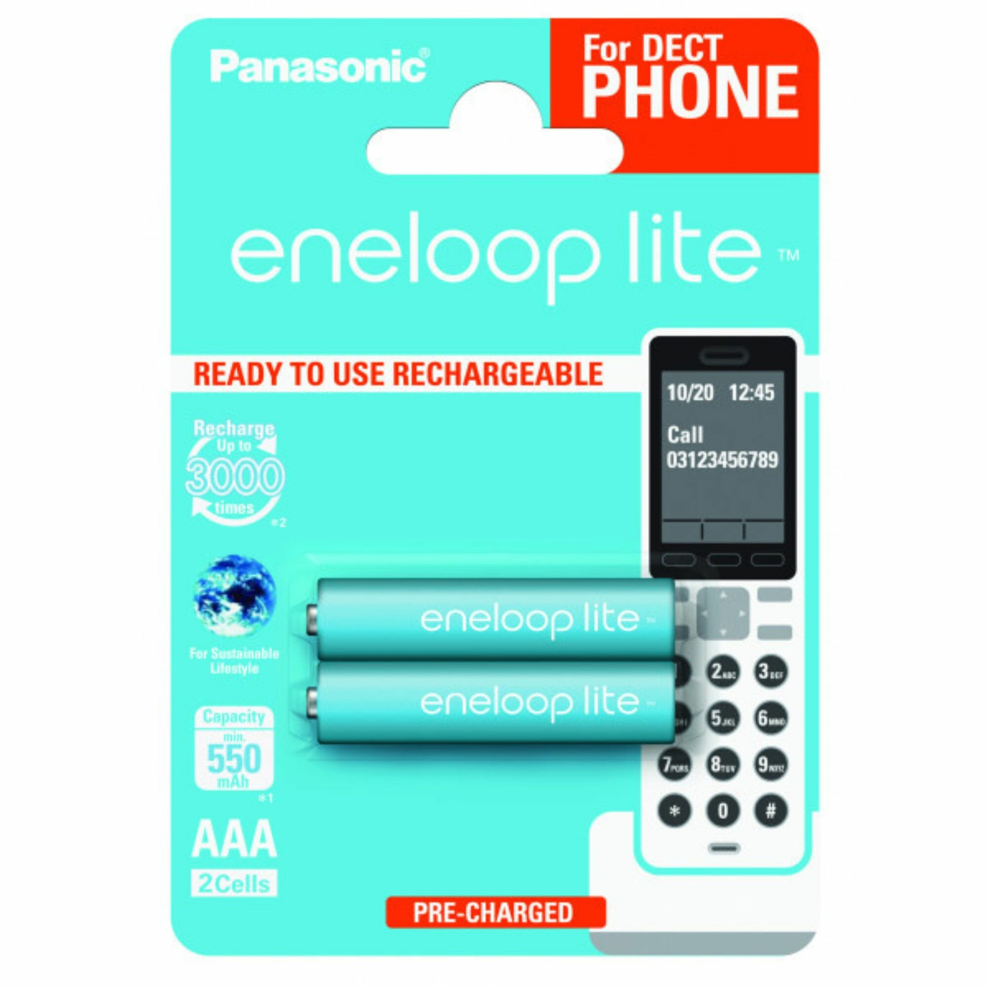 Аккумулятор Panasonic Eneloop Lite AAA 2BP Ni-Mh Dect Series (BK-4LCCE/2DE) - фото №10