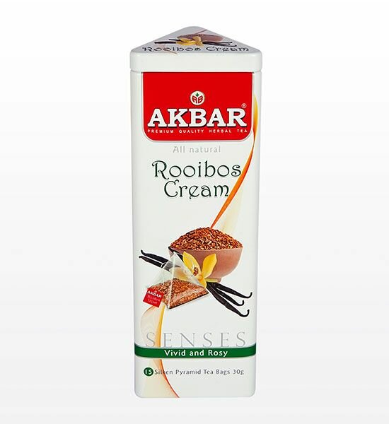 Чай Akbar Ройбуш Крима, натуральный в подарочной жестяной упаковке, Шри-Ланка