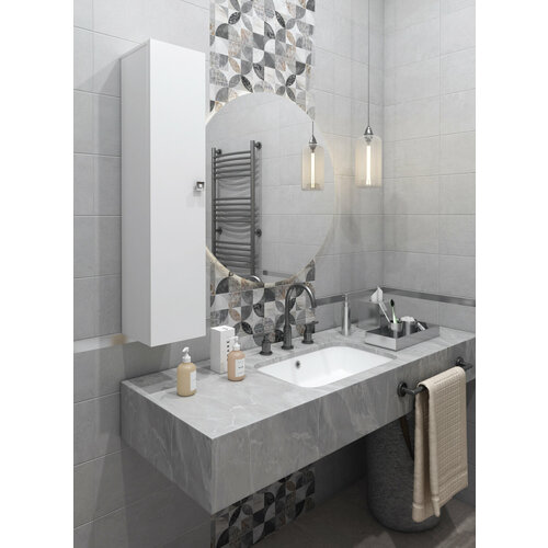 Шкафы для ванной комнаты, Гестия, пштвиола 1 дверь, белый, 91,4*20*19