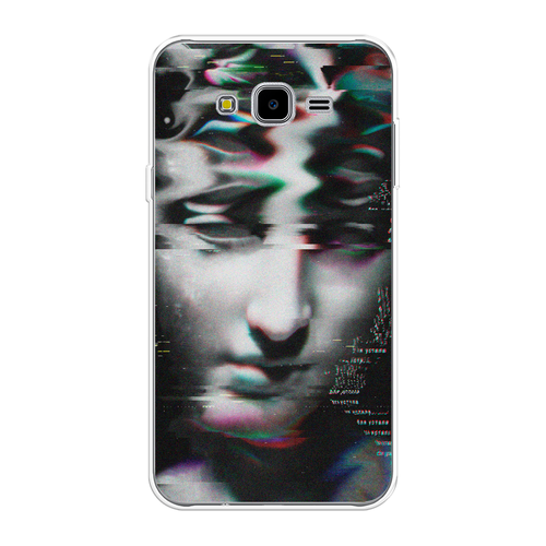 Силиконовый чехол на Samsung Galaxy J7 Neo / Самсунг Галакси J7 Neo Glitch Art